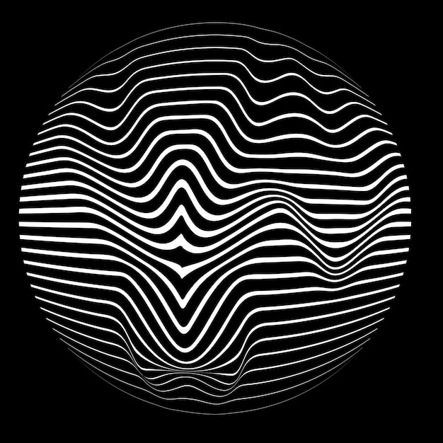Lines in Circle Form . Vector  .Technology sphere Logo . 3d design element . Abstract  shape