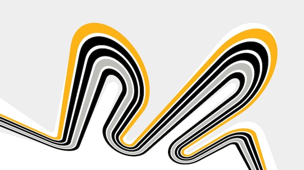 Lines in motion vector abstract background 3D perspective creative optical design with stripes sound and music concept flowing lines