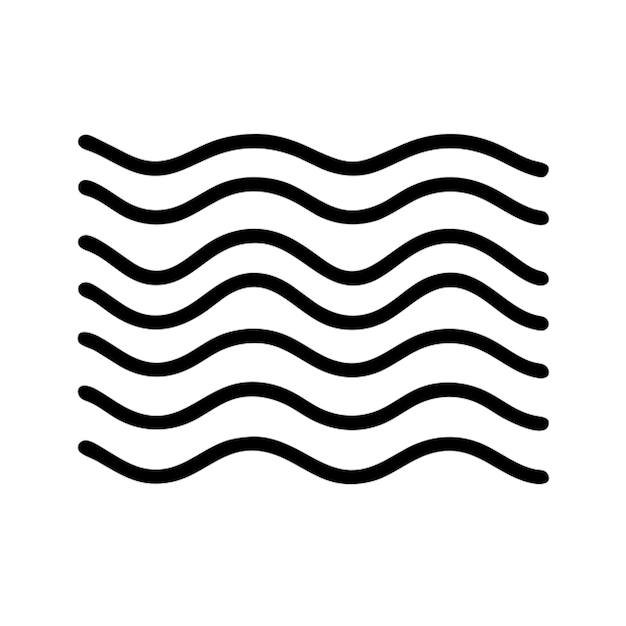 lines wave icon outline