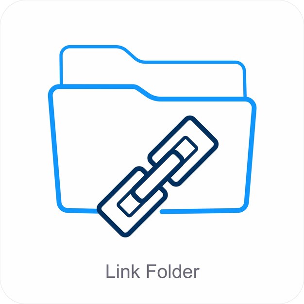 Link Folder and Folder icon concept
