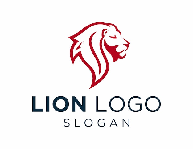 Lion logo design created using the Corel Draw 2018 application on a white background