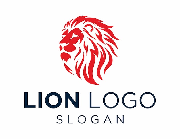Lion logo design created using the Corel Draw 2018 application on a white background