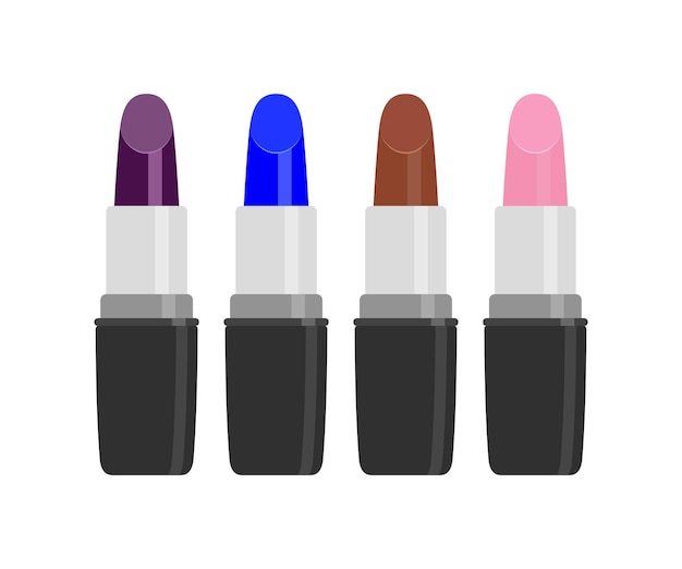 lipstick vector icons set4