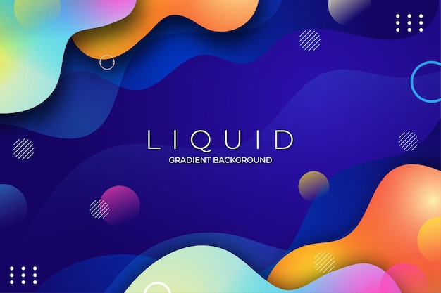 Liquid abstract wavy gradient background