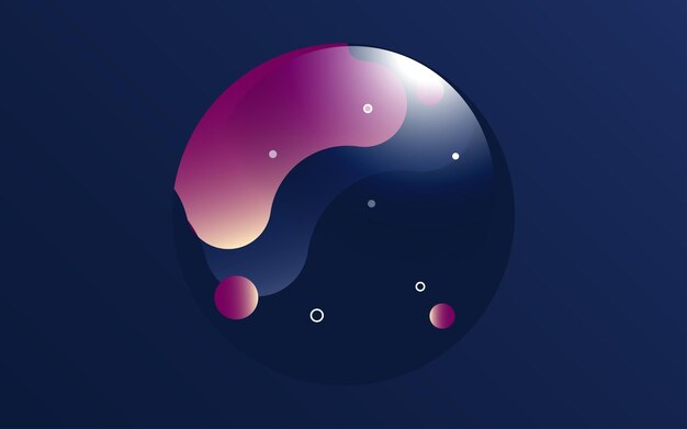 Liquid color Banner covers Fluid shapes composition Futuristic design posters vector Illustration
