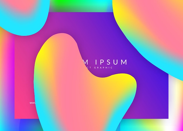 liquid fluid with dynamic elements and shapes landing page