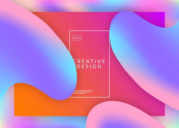 liquid fluid with dynamic elements and shapes landing page