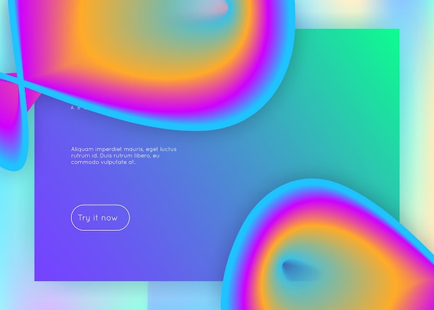 Liquid fluid with dynamic elements and shapes Landing page
