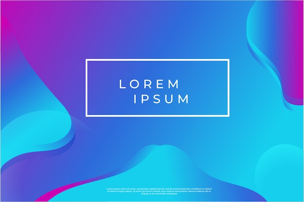 Liquid geometric background. Trendy modern gradient shapes composition.