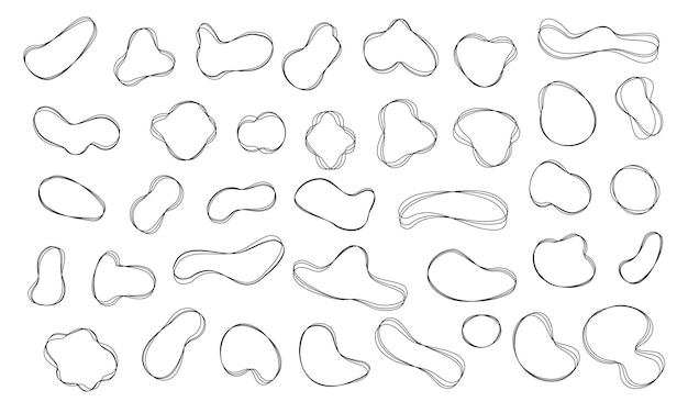 Liquid organic shape frame collection