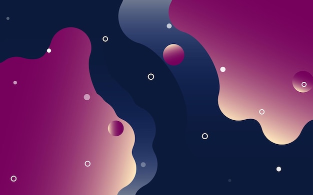 Liquid shapes and forms blobs with gradient color