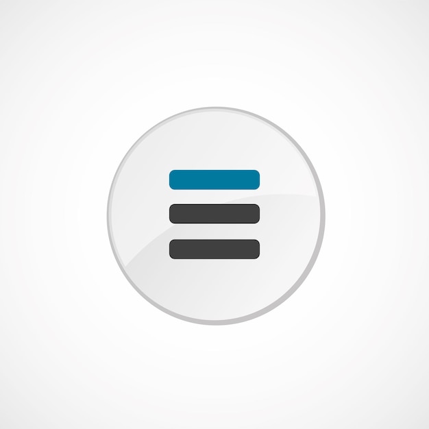 List icon 2 colored, gray and blue, circle badge