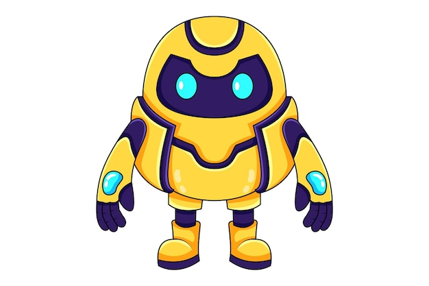 Little Robot Character Design Illustration