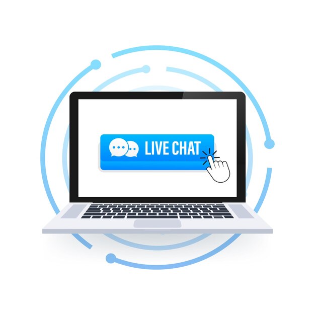 Live chat speech bubbles concept Vector stock illustration