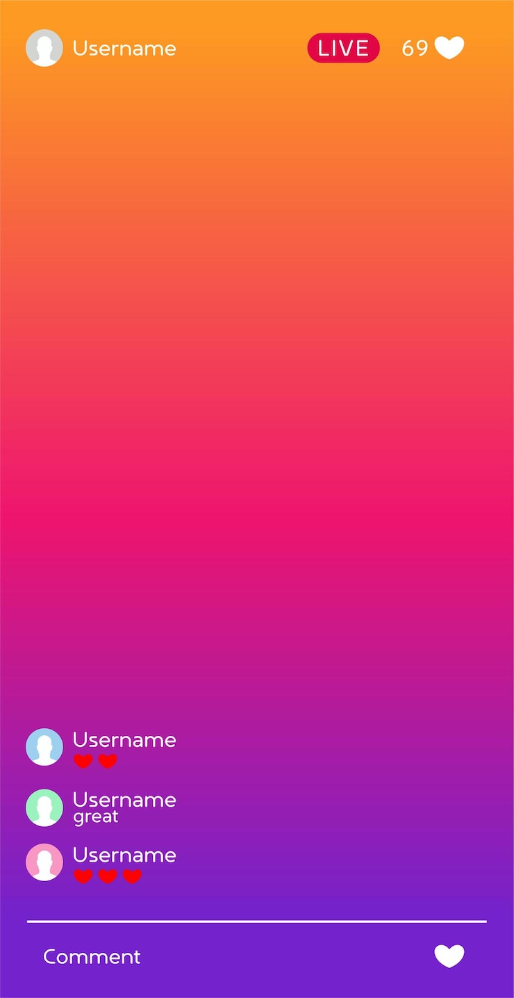 Vektör live ig phone illustration video call screen mockup vector illustration