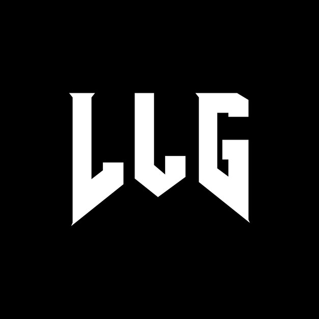 LLG letter logo design for technology company LLG logo design black and white color combination LLG logo LLG vector LLG design LLG icon LLG alphabet LLG typography logo design