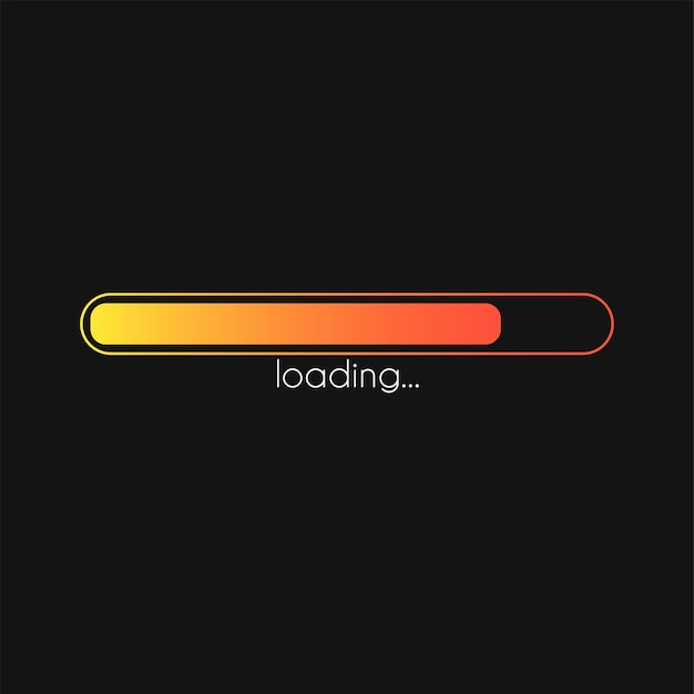 Load bar progress gradient download interface loading sign vector loader concept minimal upload set