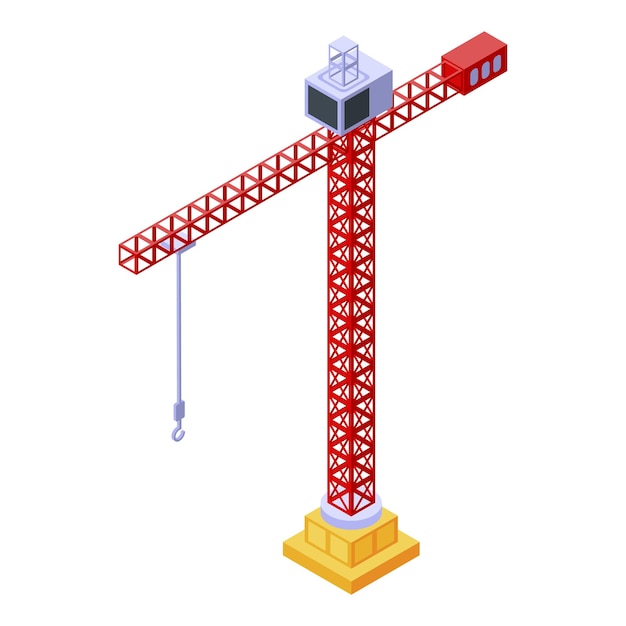Load crane icon Isometric of load crane vector icon for web design isolated on white background