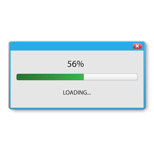 loading bar for ui and ux design. vector illustration