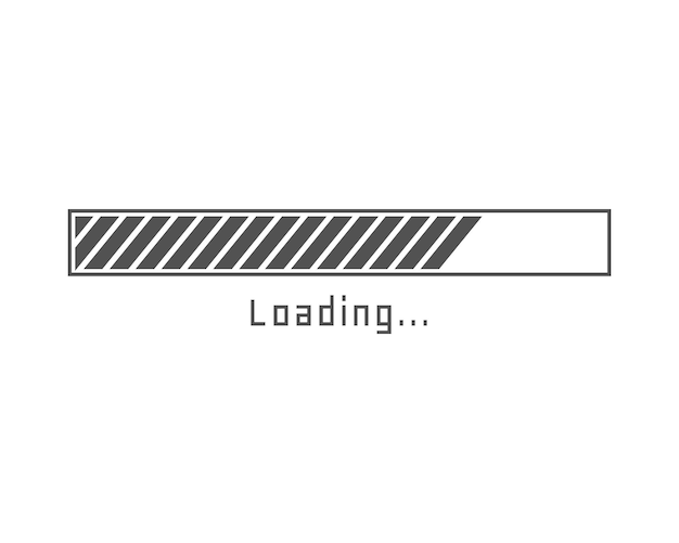 Loading bar status icon Vector illustration loaded icons Download progress Donload or Upload