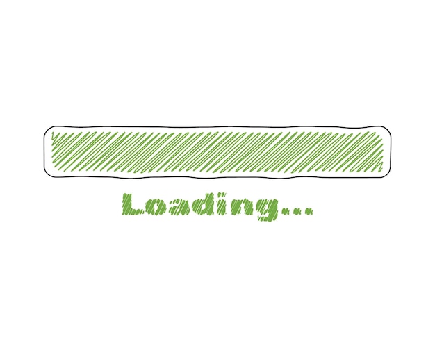 loading bar status icon vector illustration loaded icons download progress handdrawn sketchscribble