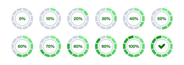 Loading Circles and Progress Circles Infographics