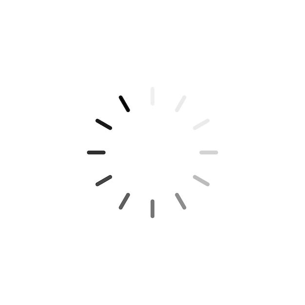 Loading icon set screen load progress wait circle vector symbol web buffer loader sign computer image loading icon in black filled and outlined style