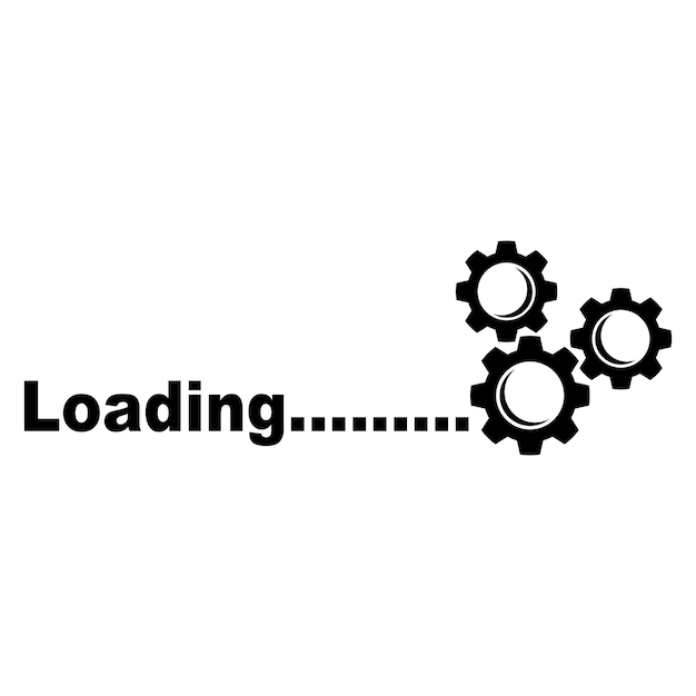 Loading or buffering icon symbollogo illustration design template
