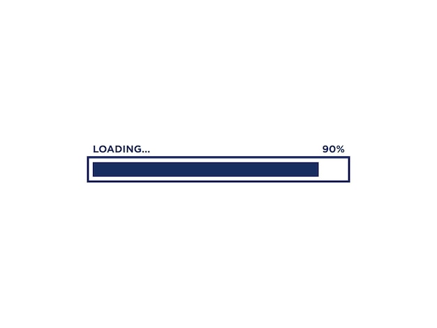 Loading Progress Bar Icon Vector Template