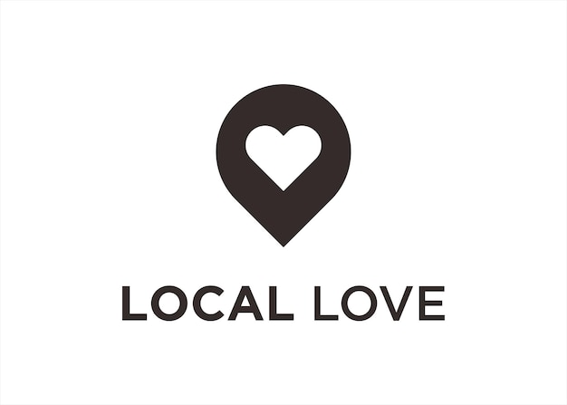 local love logo design vector illustration