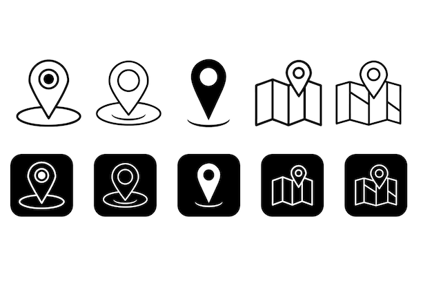 Location and Map Icons Set
