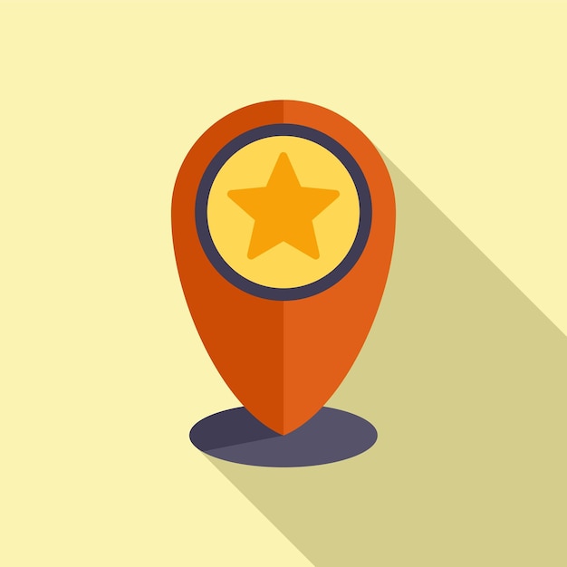 Location brand ambassador icon flat vector Social media Gift pr