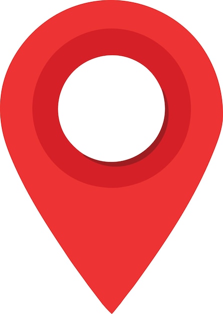 location icon location marker red and white color scheme flat design minimalist