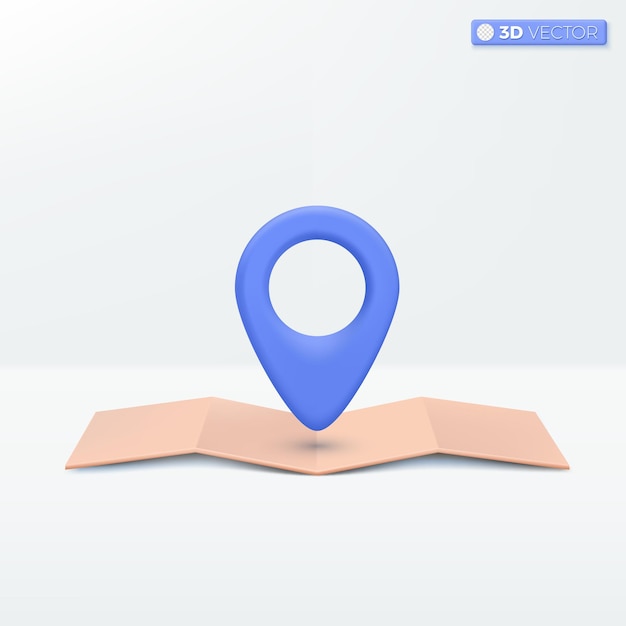 location map pin icon symbols geolocation map mark gps pointer destination concept 3d vector isolated illustration design cartoon pastel minimal style you can used for design ux ui print ad