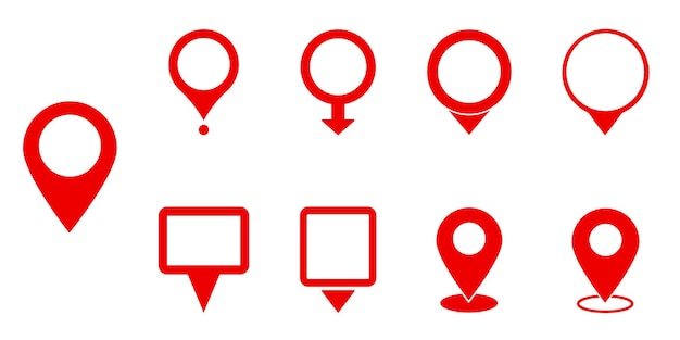location pin collection pin vector icons map pointer gps location eps 10