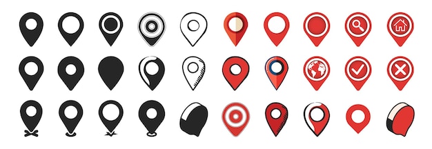 Location pin icon GPS location Map pointer icon