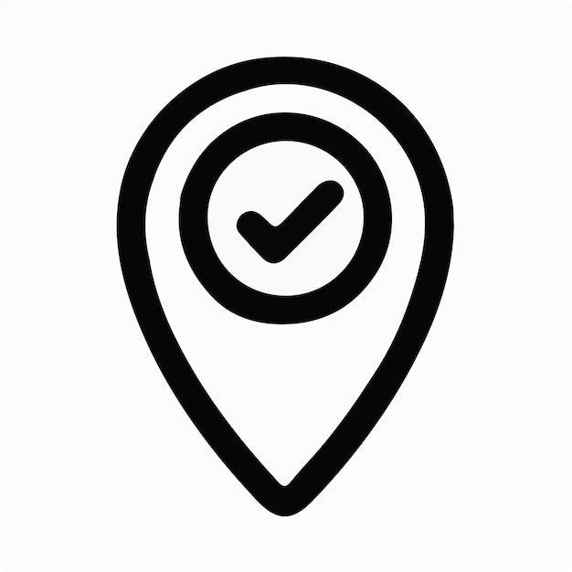location pin icon illustration on white background