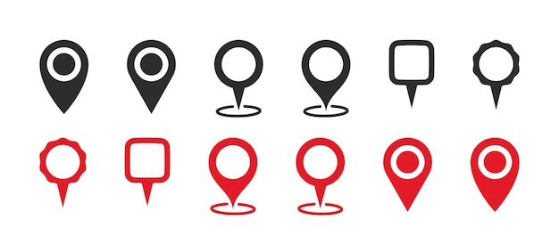 Location pin icons Modern location pointers Location mark icons Vector illustration