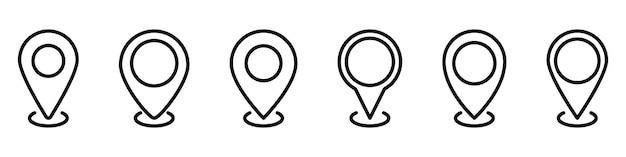Location pin iconsLocation pin icon collectionVector illustration