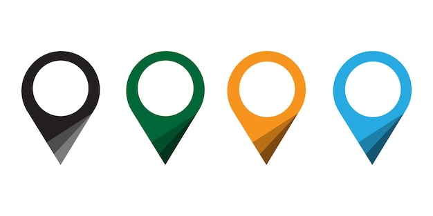 Location pin Map pin flat icon vector design