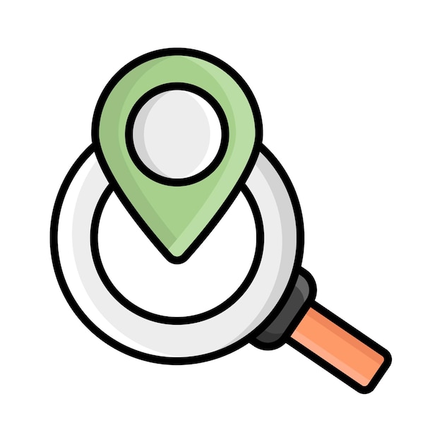 Location pin vector icon isolated on white background