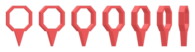 Location pointer pin icon vector set GPS location pin