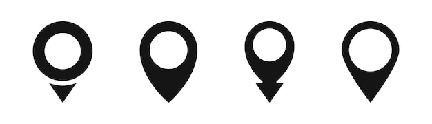 Location pointer vector icons Map markers set Map pin icons Location pin icons EPS 10
