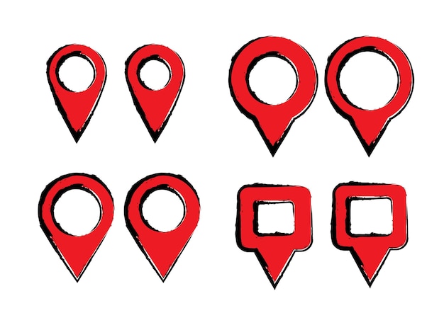 Location sign with a rough brush