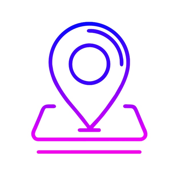 location symbol icon outline gradient