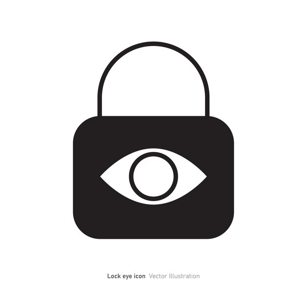 Lock and eye icon design vector illustration