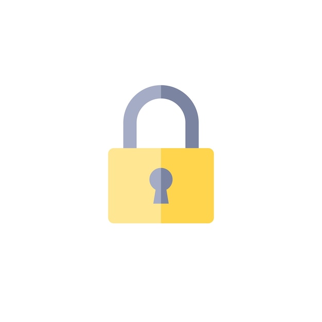 lock icon in flat design