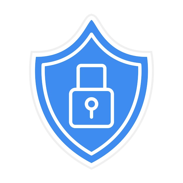 lock shield icon vector image can be used for security