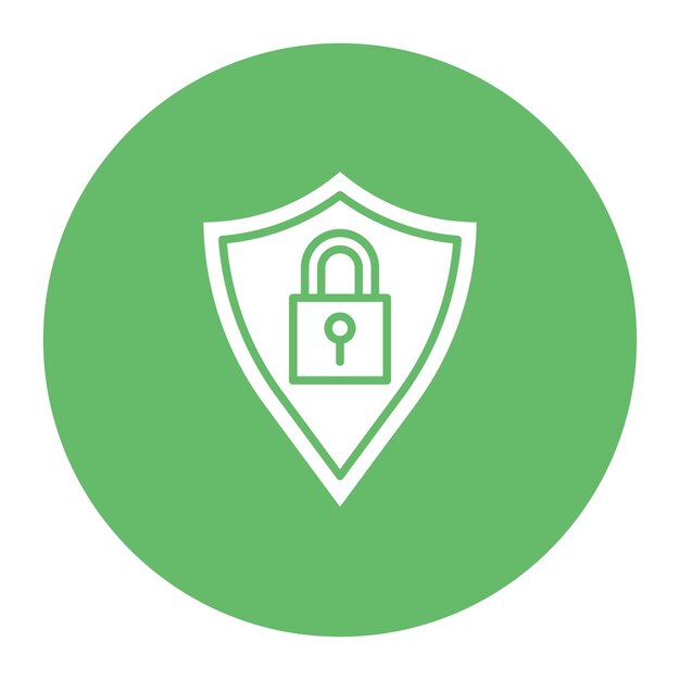 Lock Shield Vector Illustration