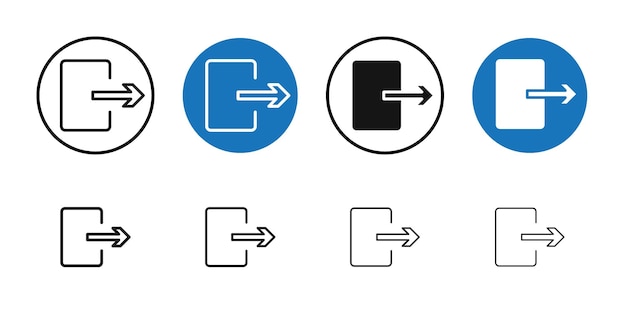 Log out icon Thin line art collection